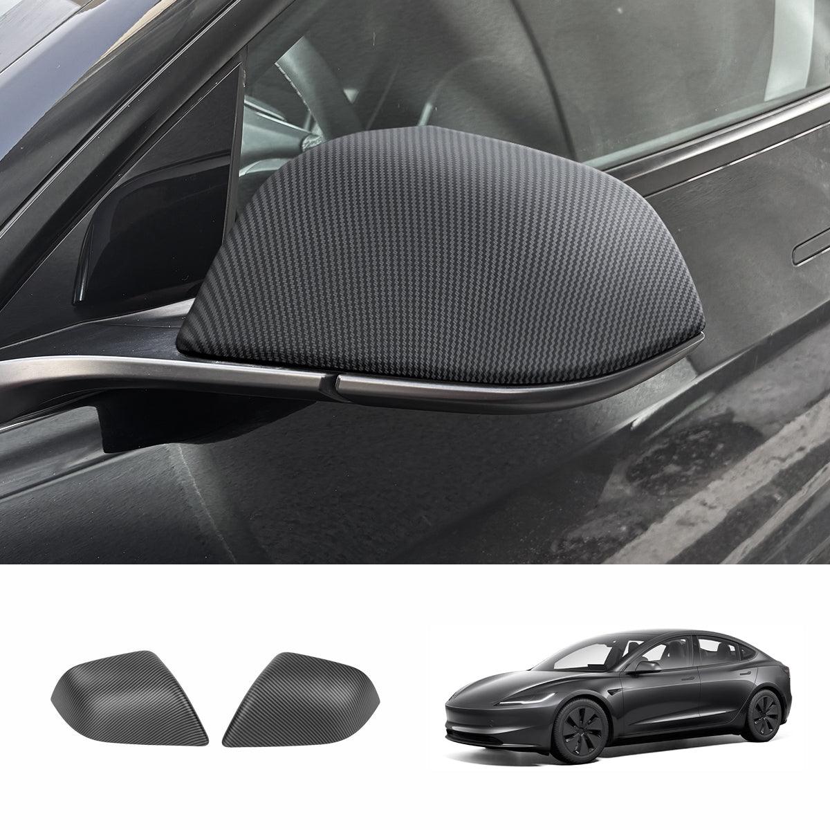 Side Mirror Cover Caps – Protective & Stylish Exterior Trim for Tesla 2024 Model 3 Highland - Evooor
