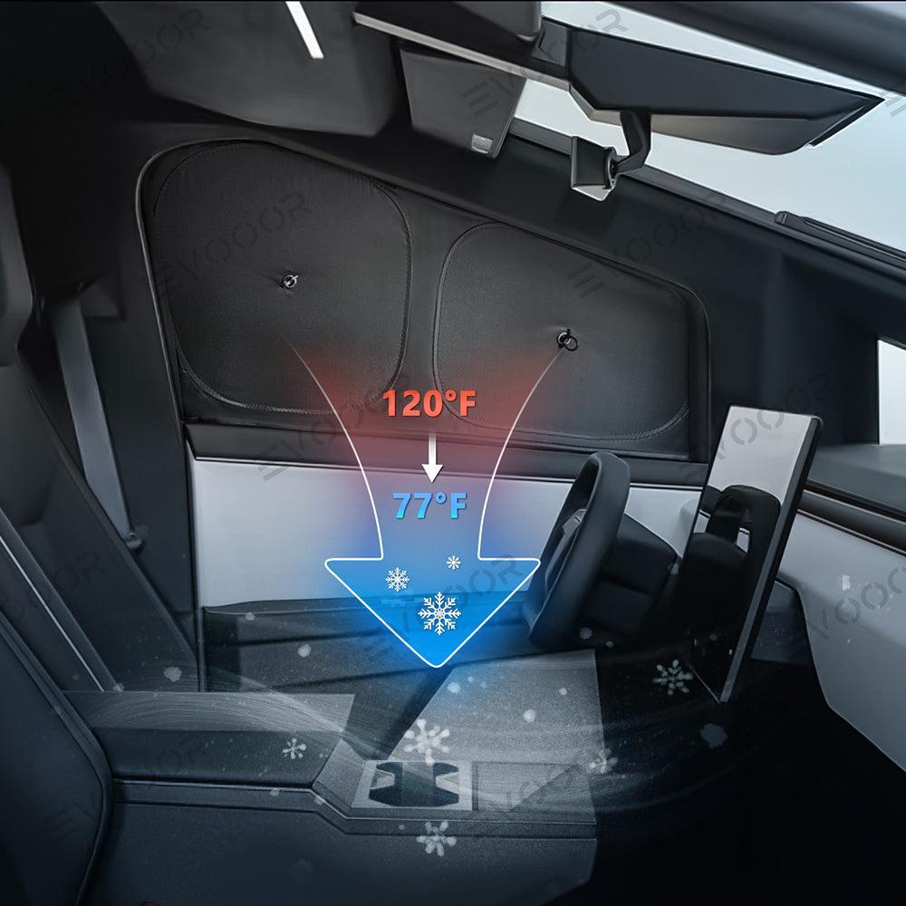 Privacy & Thermal Insulation Window Sunshade Sun Visor Curtains for Cybertruck - Evooor