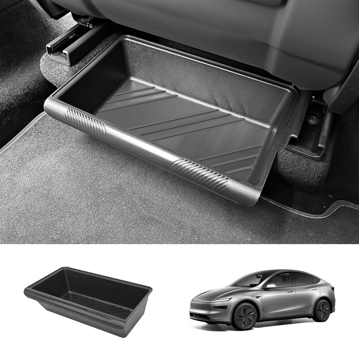 Under Seat Storage Box Sleek Organizer for Tesla Model Y Juniper 2025+ - Evooor