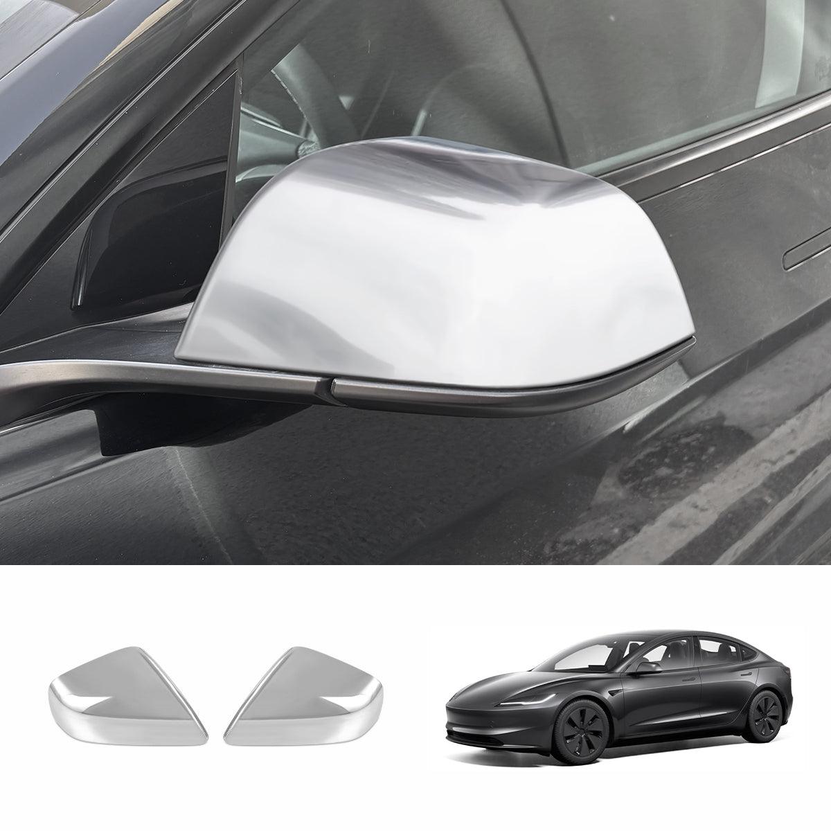 Side Mirror Cover Caps – Protective & Stylish Exterior Trim for Tesla 2024 Model 3 Highland - Evooor