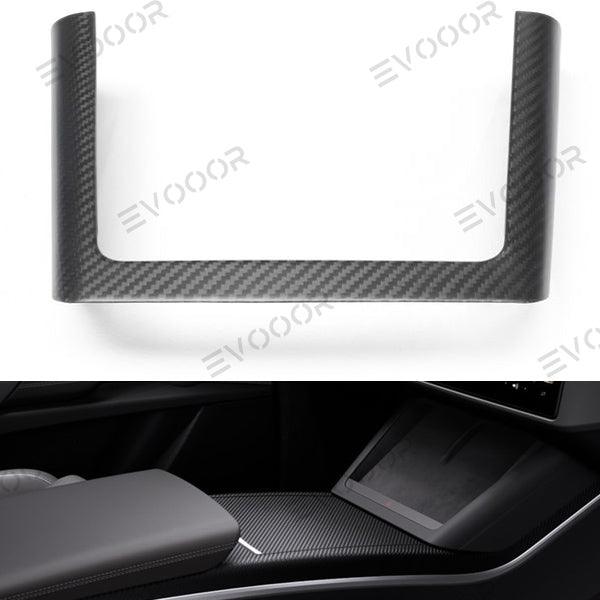 Model X [Real Carbon Fiber] Center Console Cover Kit For Tesla 2021+ - Evooor