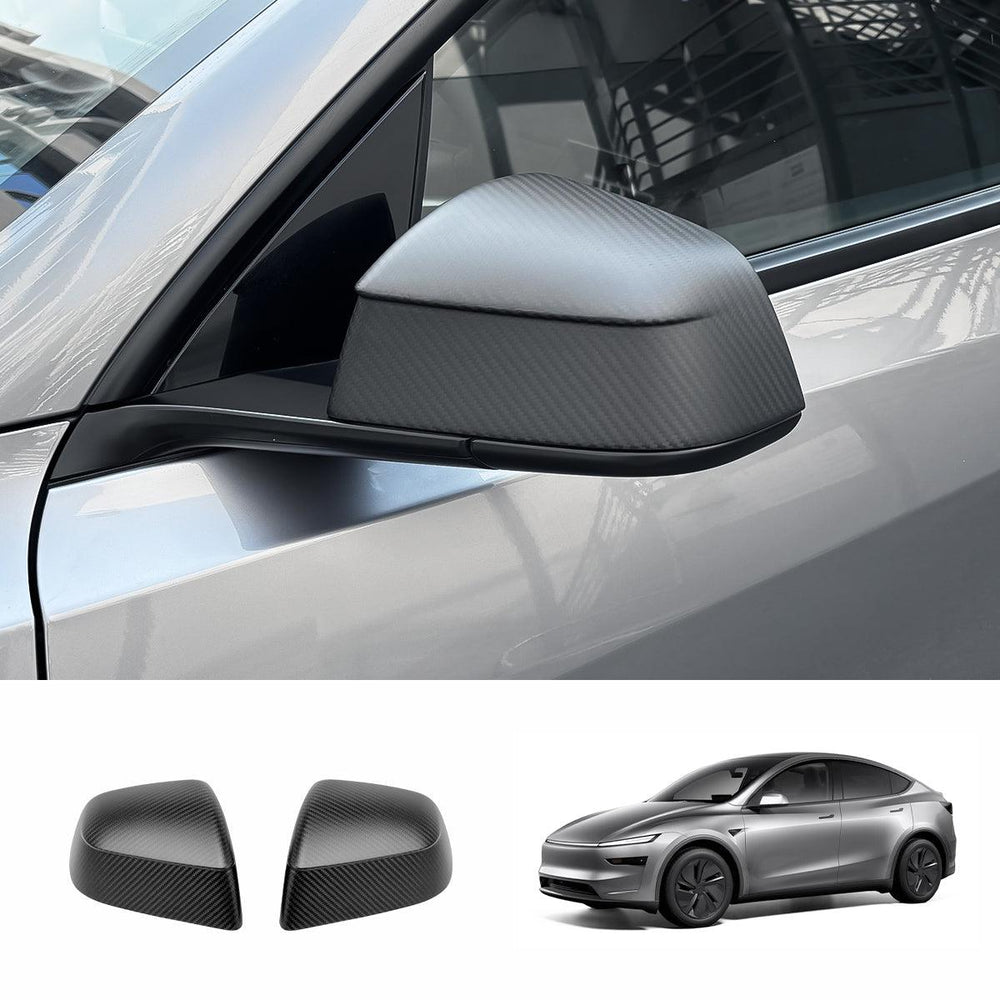 [Real Carbon Fiber] Rear View Mirror Covers for Tesla Model Y Juniper 2025+ (1 Pair) - Evooor
