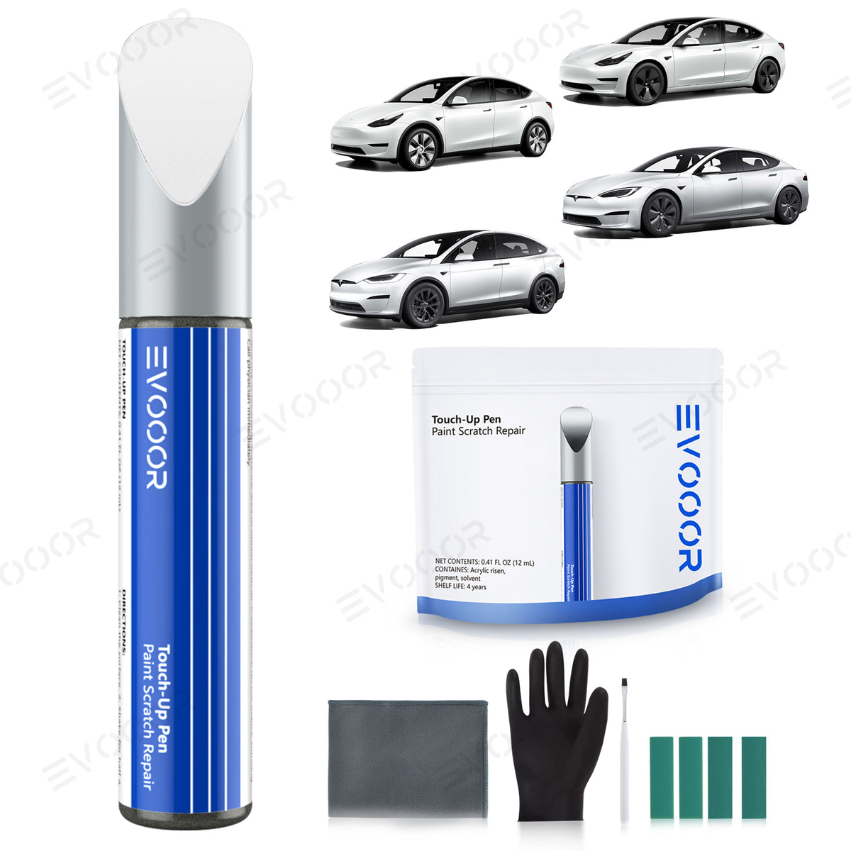 Model 3/Y/S/X Car Body Color Paint Repair Pen Kit for Tesla - OEM Original Touch Up Paint Pen