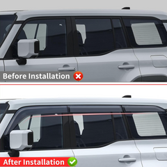 Rain Guard & Sonnenschirm Seiten fenster Deflektoren für 2024 Toyota Land Cruiser LC250/J250 (6PCS)