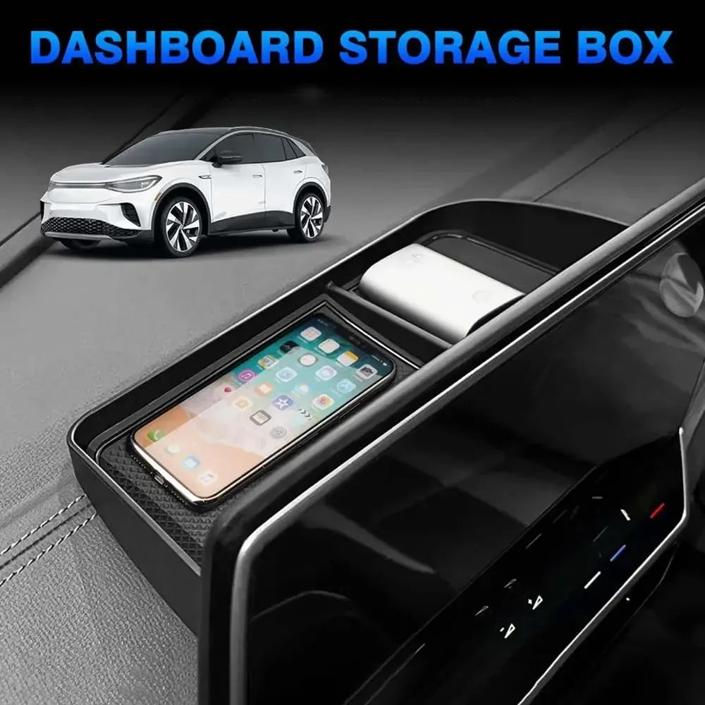ABS Dashboard Storage Box Organizer Behind Central Display For VW ID.4 2021-2025 - Evooor