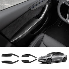 High-Quality Carbon Fiber Armrest Trims for Tesla Model Y Juniper 2025+ (Set of 4) - Evooor