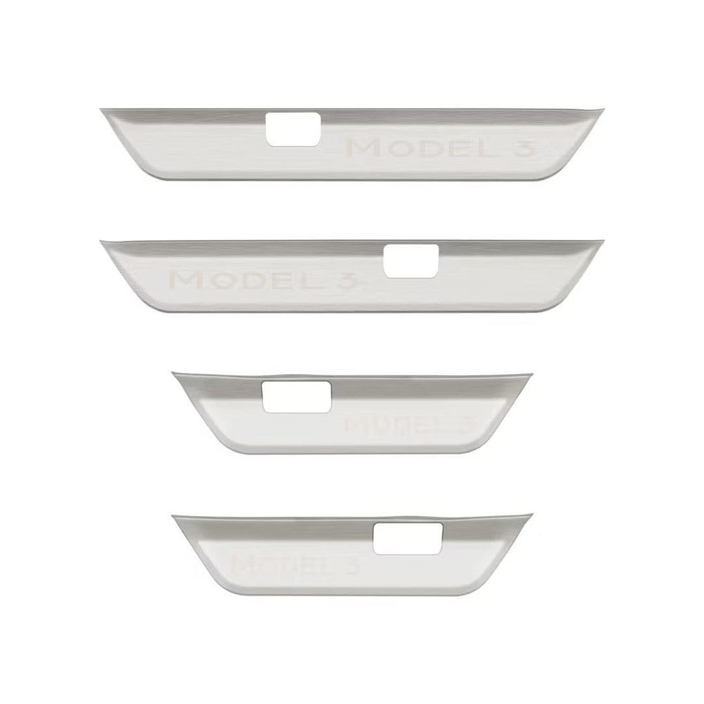 High-Quality Anti-Scratch Door Sill Guards Set for Tesla Model 3 - 2024+ (Front and Rear) - Evooor