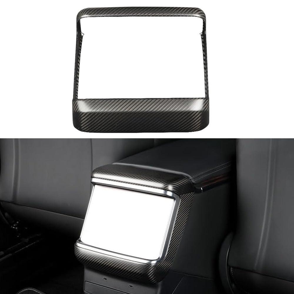 High-Quality Carbon Fiber Rear Air Conditioning Vent Cover for Tesla Model S/X 2022 and Beyond - Evooor