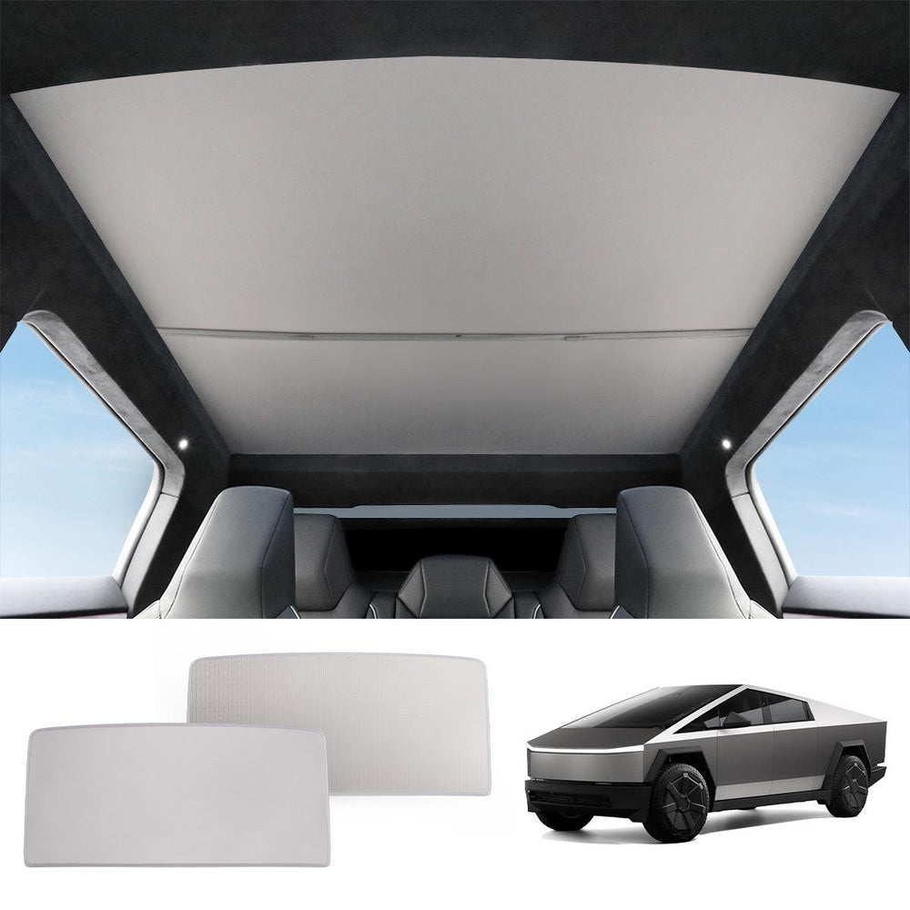 Split Nano Ice Crystal Glass Roof Sunshade for Cybertruck (2 PCS) - Evooor