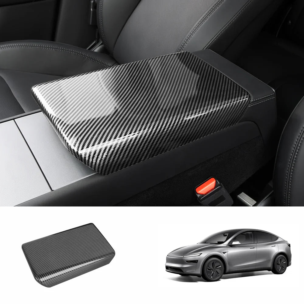 High-Quality Faux Leather Armrest Cover for Tesla Model Y - Durable Protection for Console - Easy Installation - Evooor