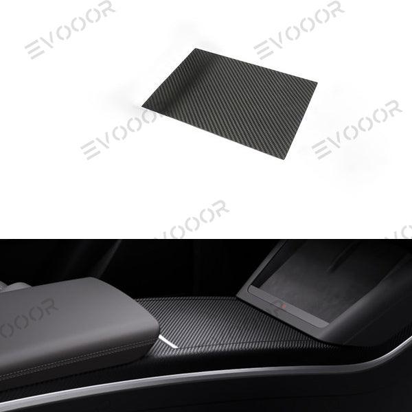 Model X [Real Carbon Fiber] Center Console Cover Kit For Tesla 2021+ - Evooor