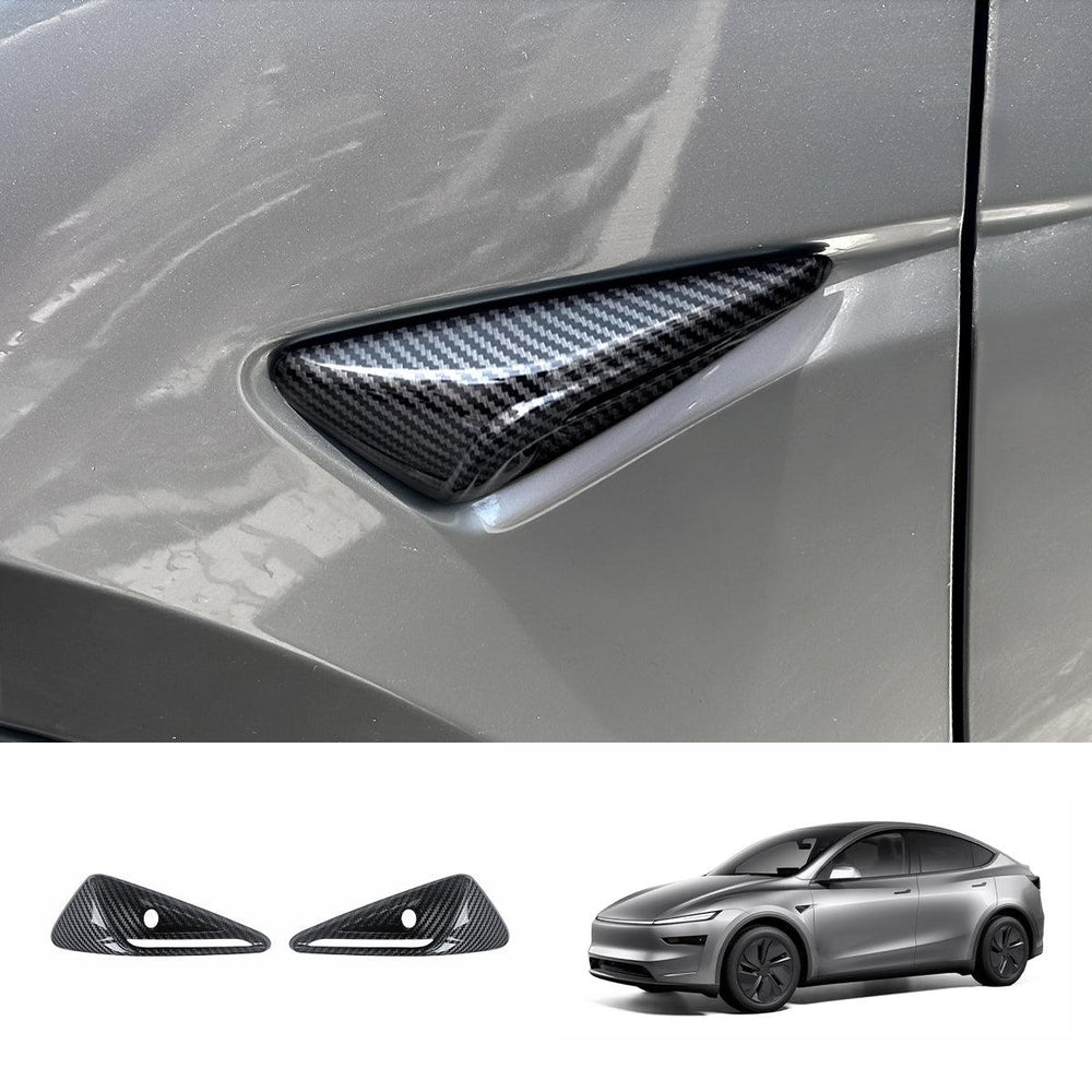 Carbon Fiber Pattern Turn Signal & Side Camera Covers (ABS) for Tesla Model Y Juniper 2025+ - Evooor