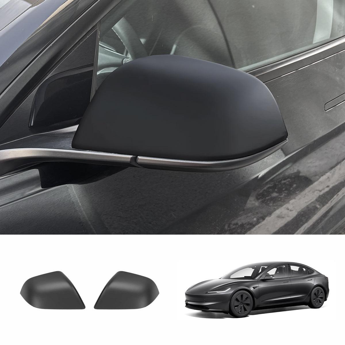Side Mirror Cover Caps – Protective & Stylish Exterior Trim for Tesla 2024 Model 3 Highland - Evooor