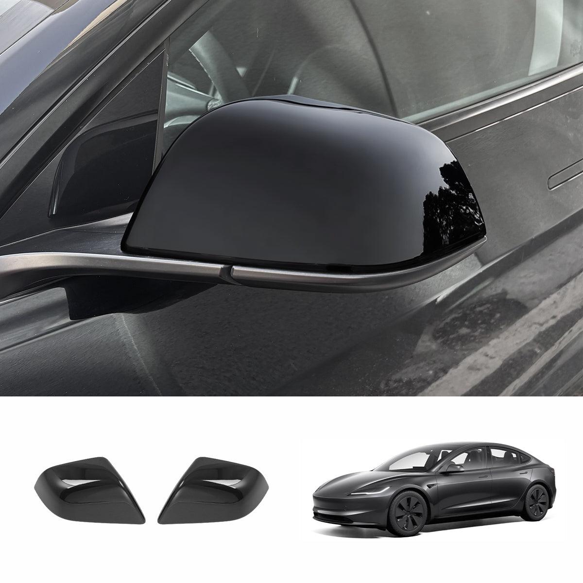 Side Mirror Cover Caps – Protective & Stylish Exterior Trim for Tesla 2024 Model 3 Highland - Evooor