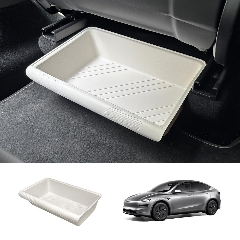 Under Seat Storage Box Sleek Organizer for Tesla Model Y Juniper 2025+ - Evooor