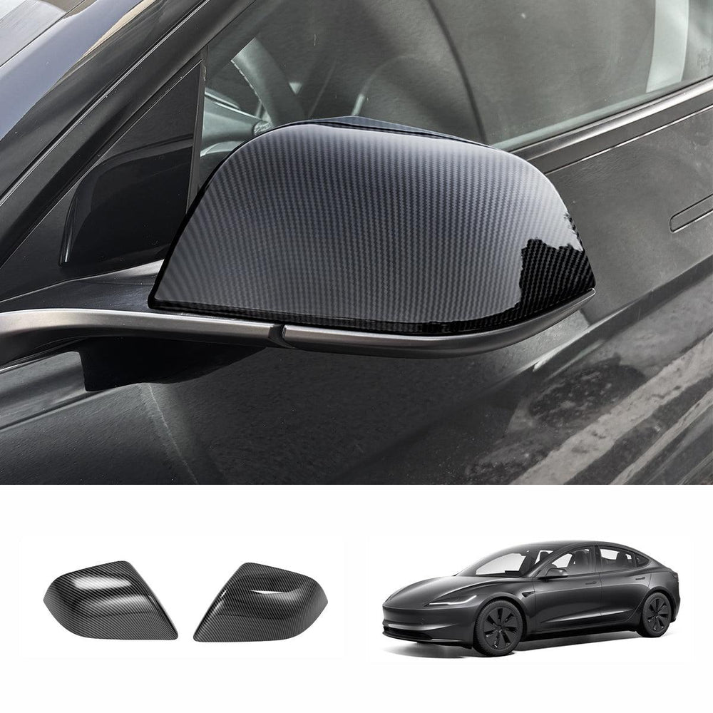 Side Mirror Cover Caps – Protective & Stylish Exterior Trim for Tesla 2024 Model 3 Highland - Evooor