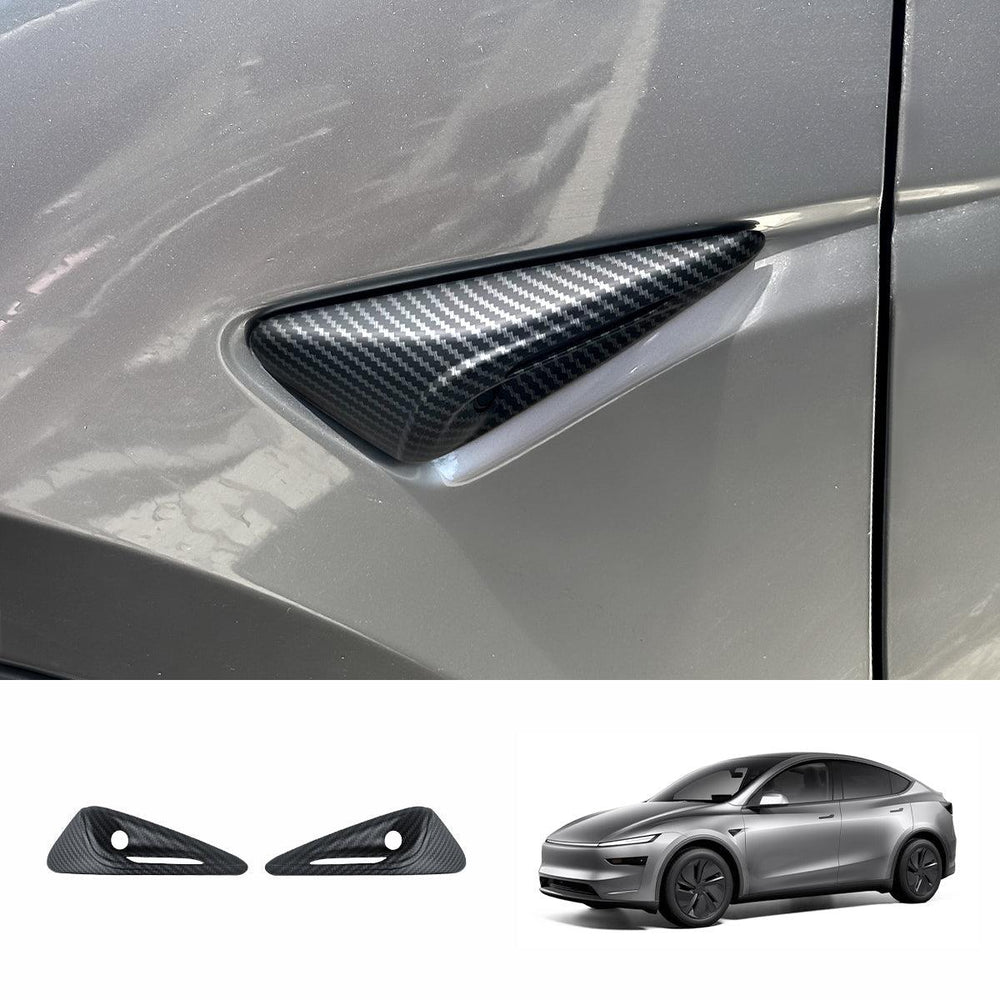 Carbon Fiber Pattern Turn Signal & Side Camera Covers (ABS) for Tesla Model Y Juniper 2025+ - Evooor