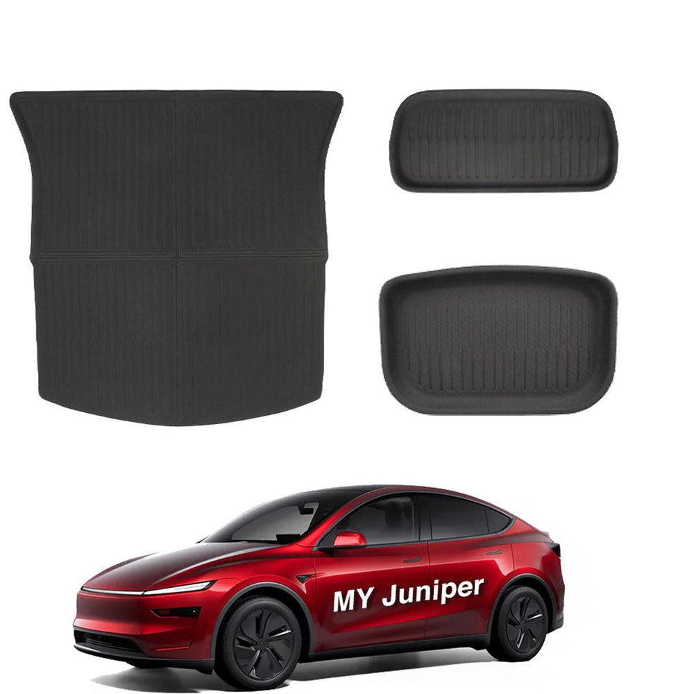 All Weather XPE Interior Floor Mats Cargo Liners Set for Tesla 2025+ Model Y Juniper - Evooor