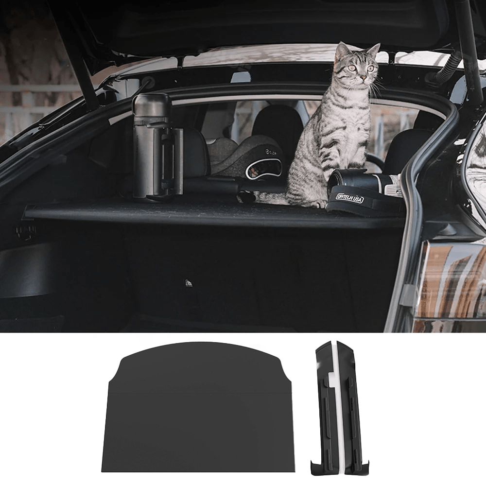 Foldable Rear Trunk Cargo Cover Board for Tesla Model Y - Shock-Absorbing Design, Easy Storage (2020-2024) - Evooor