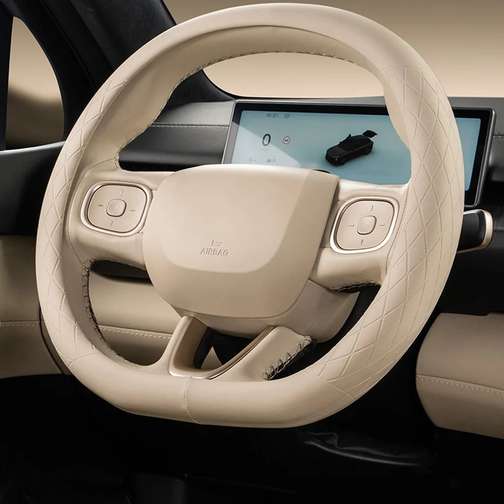 Nappa Leather D-Shaped Steering Wheel Cover For VW ID.3 2025 - Evooor