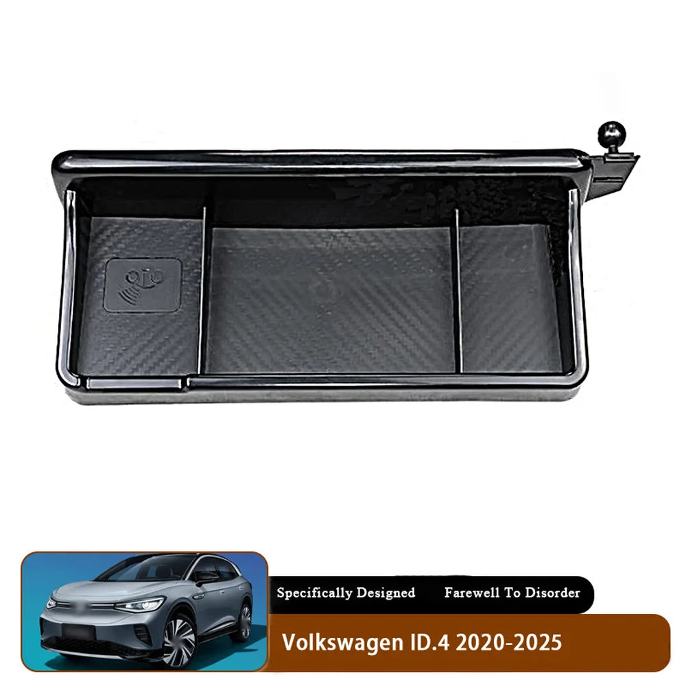 ABS Dashboard Storage Box Organizer With Phone Holder For VW ID.4 2022-2025 - Evooor