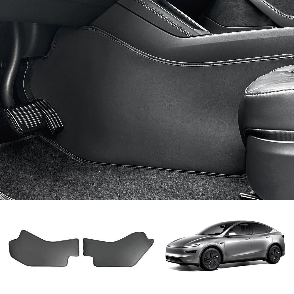 Center Console Side Kick Protectors – Leather Covers for Tesla Model Y Juniper 2025+ - Evooor