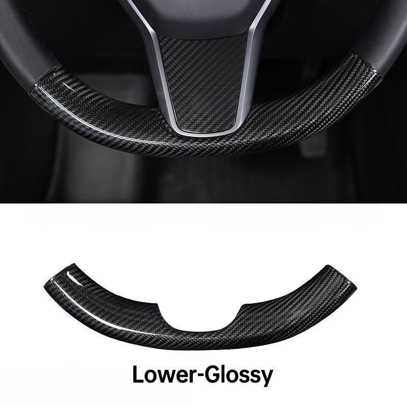 High-Quality Carbon Fiber Steering Wheel Cover Set for Tesla Model 3/Y - Upgrade Your Car's Look! - Evooor