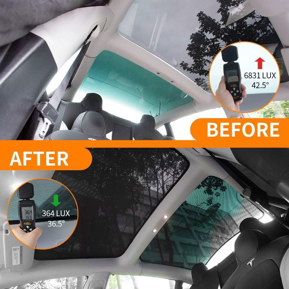 Model 3 Glass Roof / Sunroof Sunshade for Tesla(2017-2020) Sun Visor Accessories - Evooor