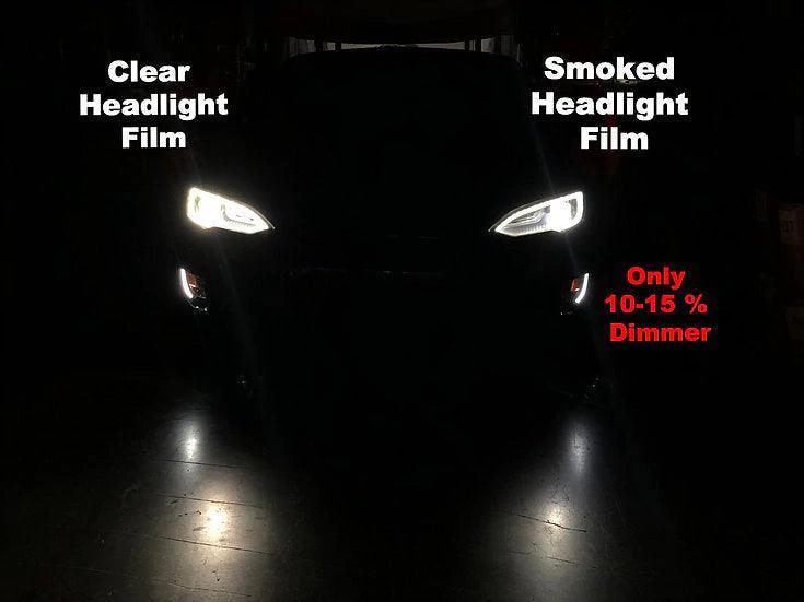 Tesla Model 3 & Y Headlight Protection Film (1 Pair) - Smoked (2017-2023) - Evooor