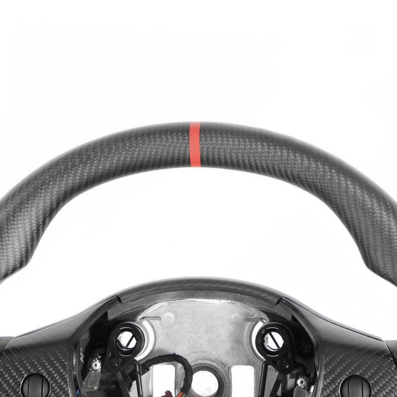 Luxury Full Carbon Fiber Steering Wheel Upgrade for Tesla Model 3 and Model Y - Evooor