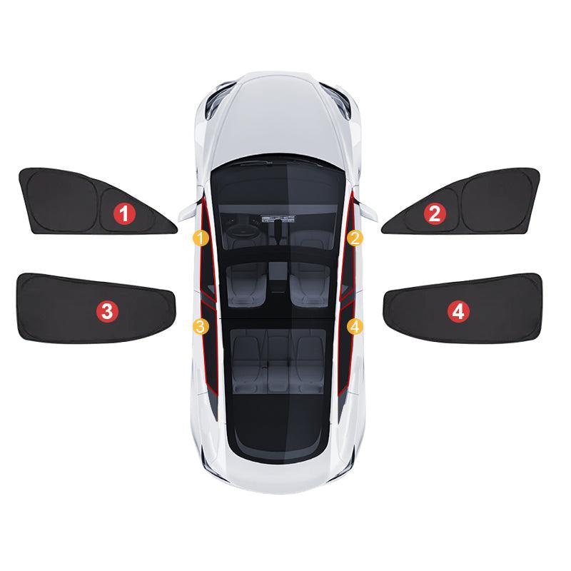 Tesla Model S(2012-2023) Privatsphäre Wärme isolierte Vorhänge Fenster Sonnenschirme-Tesla Camping Auto Zubehör für Sonnenschutz