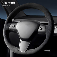 Coprivolante modello 3/Y in Alcantara cucito a mano per Tesla