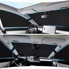 Sun Visor Shade for Tesla Model Y Front Windshield and Side Windows - All-in-One Solution