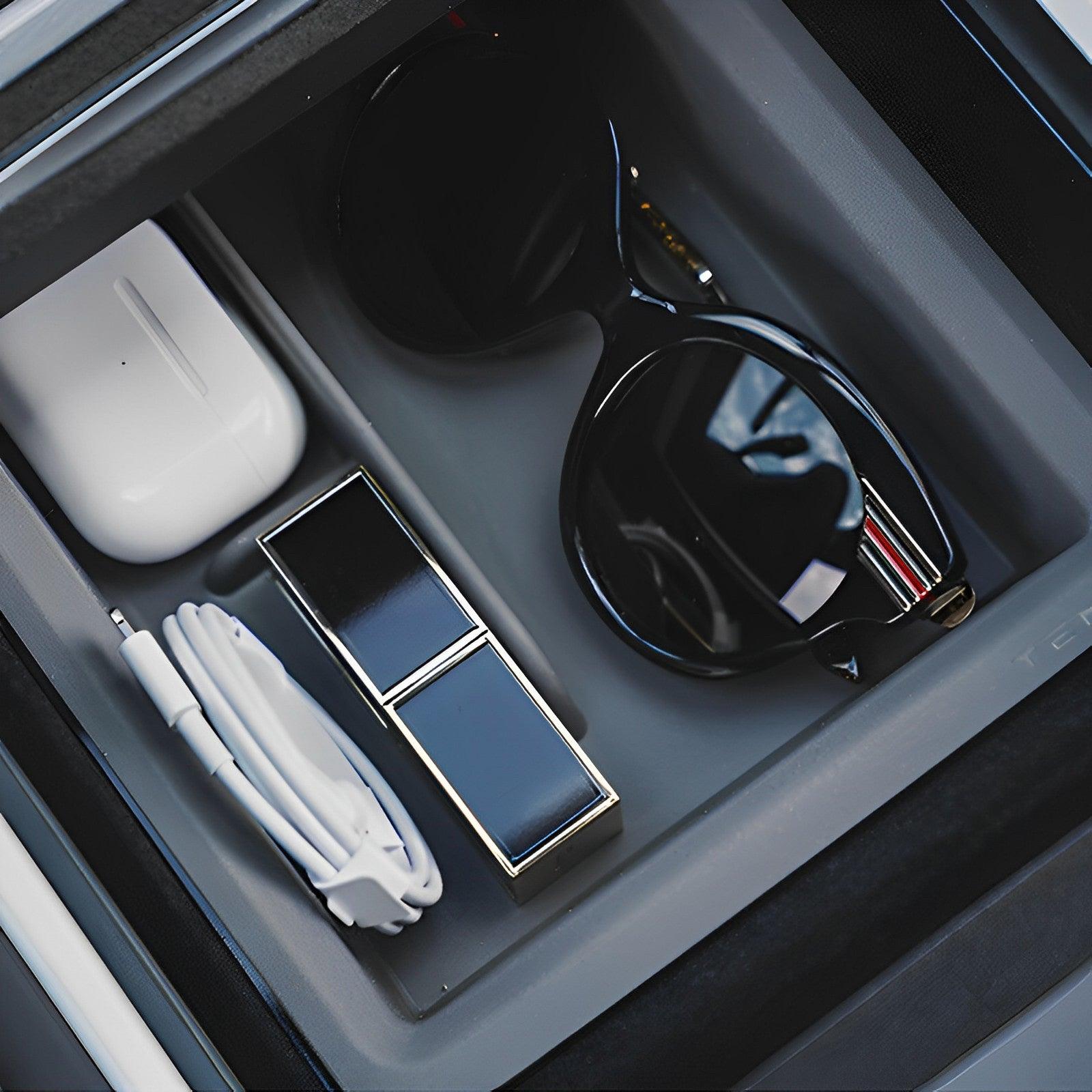 Model 3/Y Double-layer Organizer - Sliding Center Console Tray for Tesla(2021-2023) - Evooor