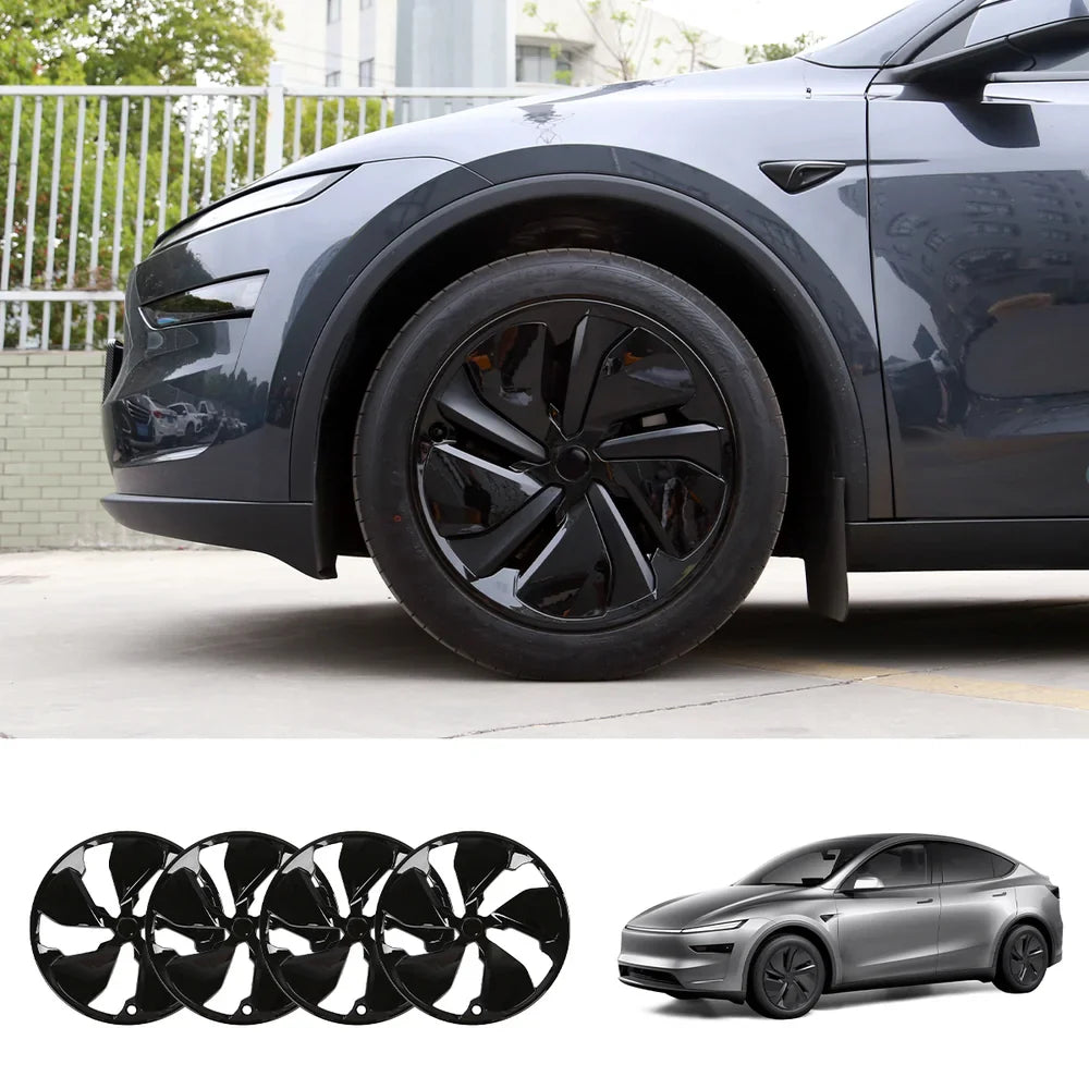 Premium 19'' Wheel Covers Set for Tesla Model Y Juniper 2025+ - Sleek Design, OEM Quality (Pack of 4) - Evooor