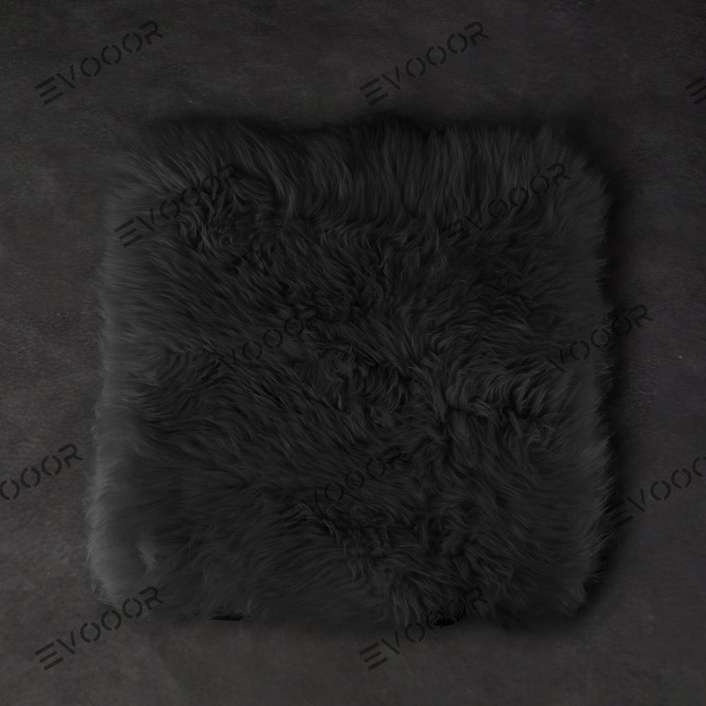 Faux Sheepskin Front Seat Covers Black/White For Tesla Model S/X/3/Y (2012-2023) 2PCS - Evooor