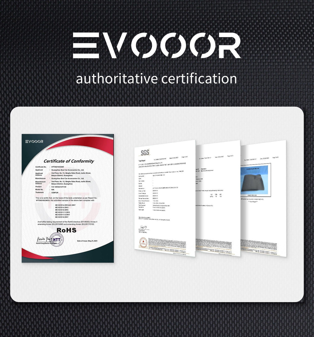 Tesla All Weather TPE Interior Floor Mats Cargo Liners Set for Cybertruck - Evooor