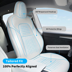 Premium Full Coverage Seat Protector Set for Tesla Model Y 5-Seater 2020-2024