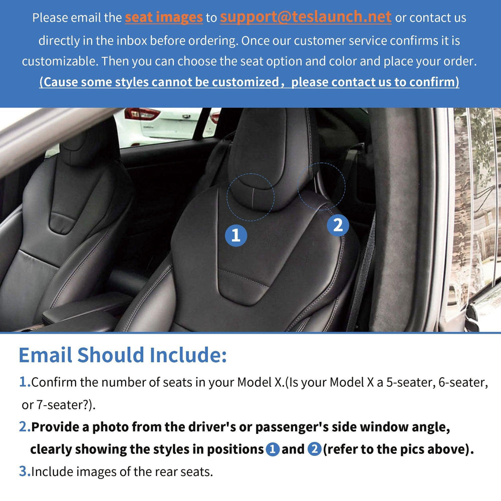 Premium Tesla Model X Seat Cover Set - Complete Protection for 2015-2021 Models - Evooor