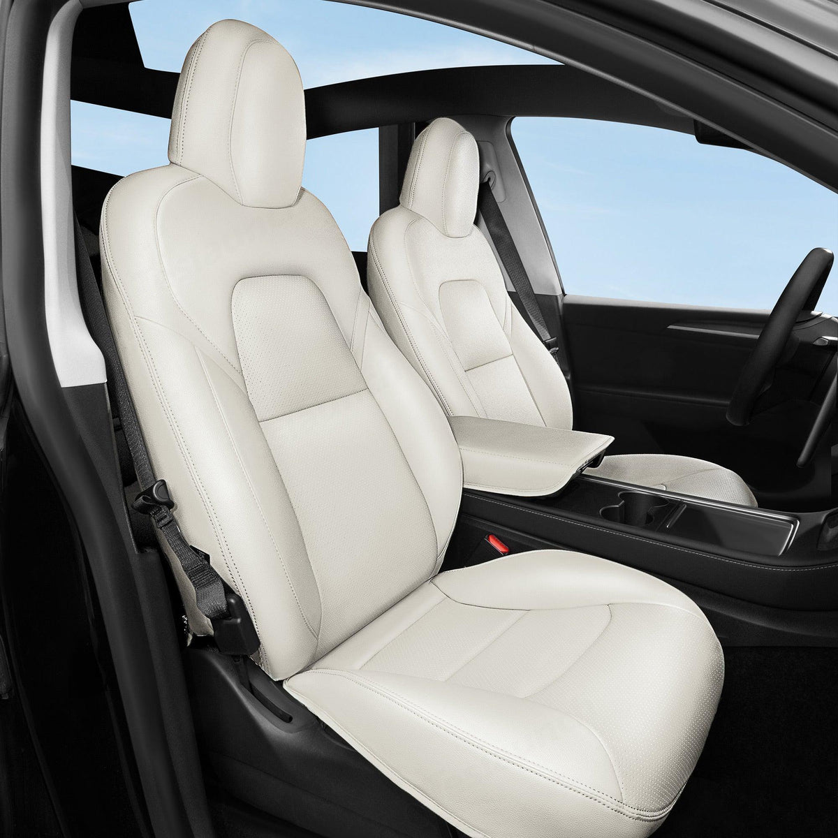 Premium Full Coverage Seat Protector Set for Tesla Model Y 5-Seater 2020-2024 - Evooor