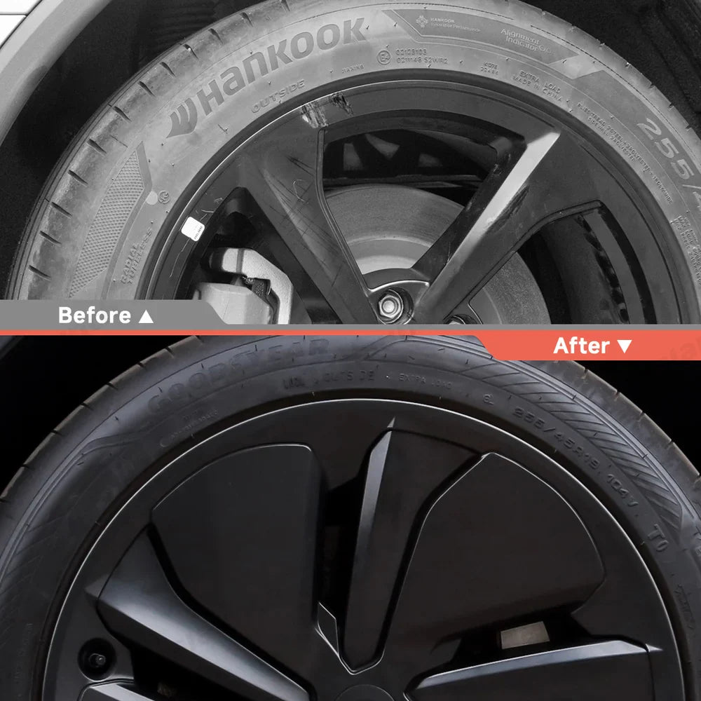 Premium 19'' Wheel Covers Set for Tesla Model Y Juniper 2025+ - Sleek Design, OEM Quality (Pack of 4) - Evooor