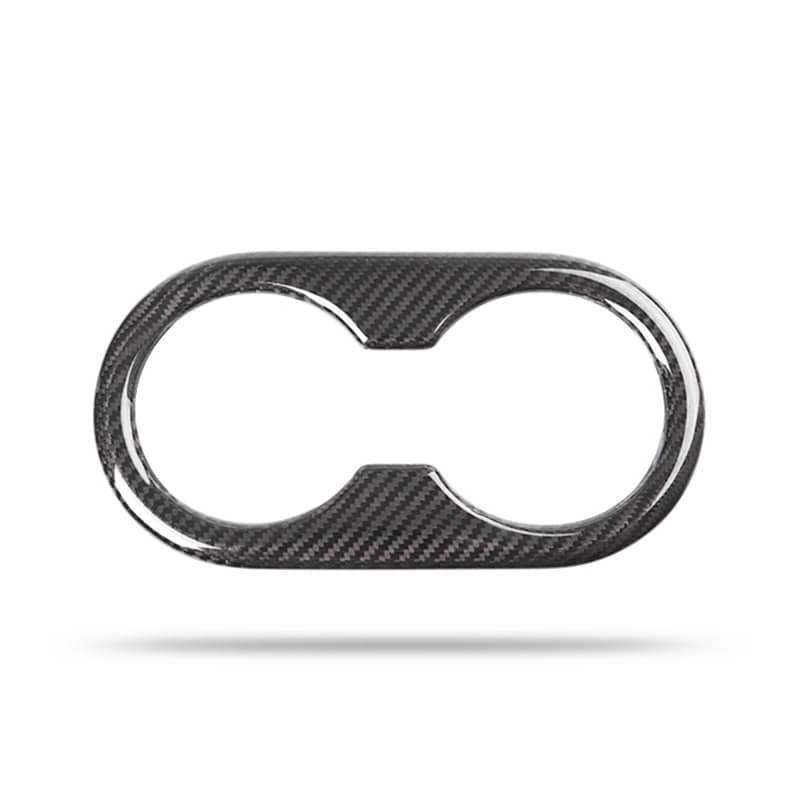 Model 3 Real Carbon Fiber Backseat Cup Holders Cover for Tesla(2017-2023) - Evooor