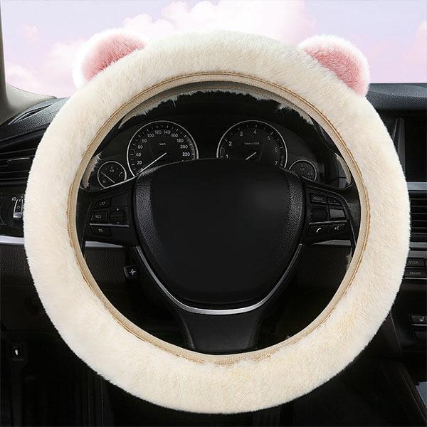 Model 3/Y/S/X Bear-Shaped Steering Wheel Protector for Tesla(2012-2024) - Evooor
