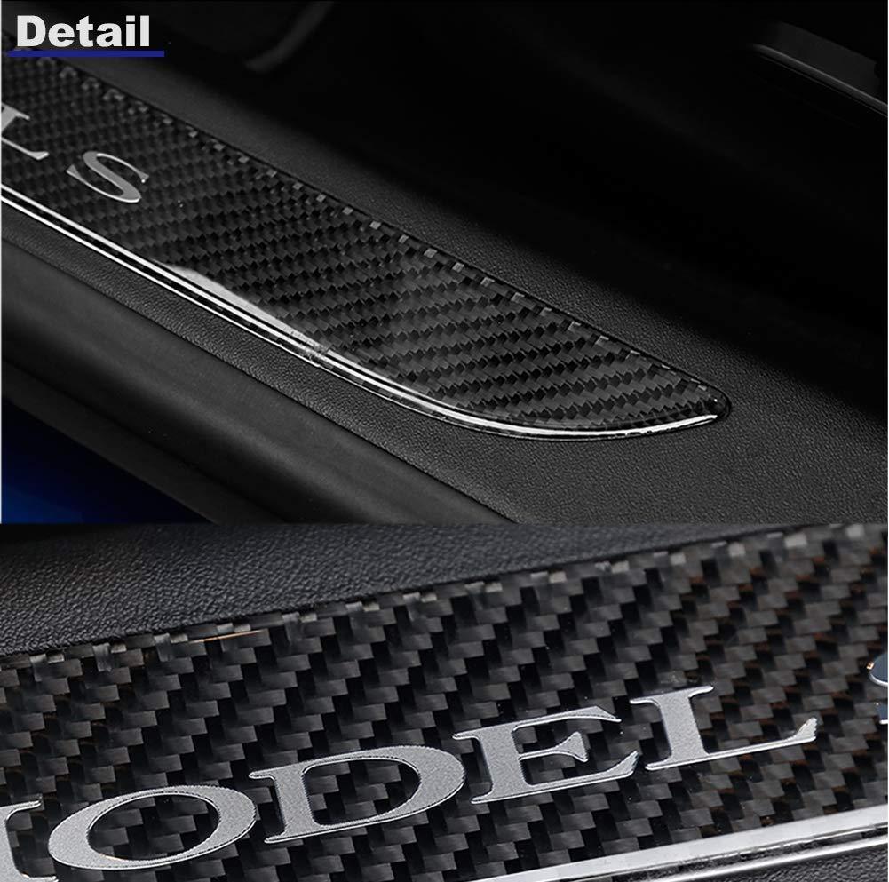 Durable Carbon Fiber Door Sill Guards (2 Pieces) for Tesla Model S - Shield and Protect Your Car's Entryway (2016-2020) - Evooor