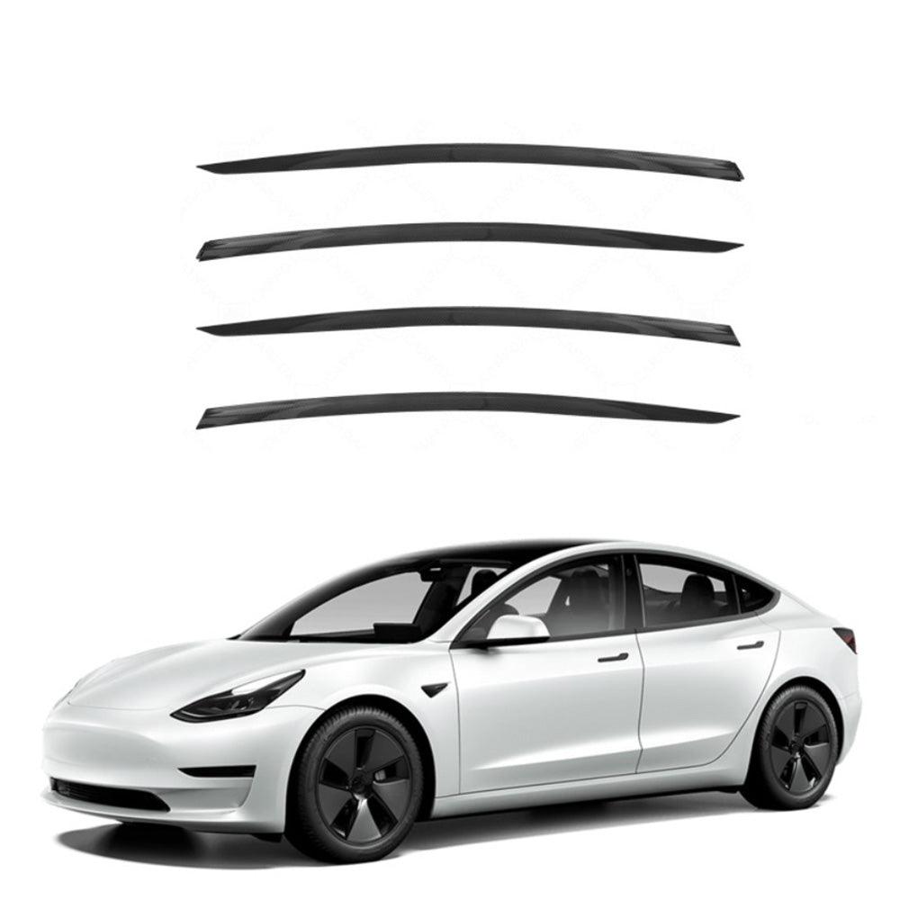 Tesla Model 3/Y Side Window Rain Guards - Set of 4 Weather Deflectors - Evooor
