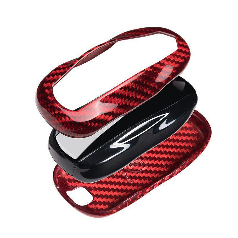 Model 3/Y/S [Real Carbon Fiber] Key Fob Cover, Key Fob Holder for Tesla(2012-2023) - Evooor