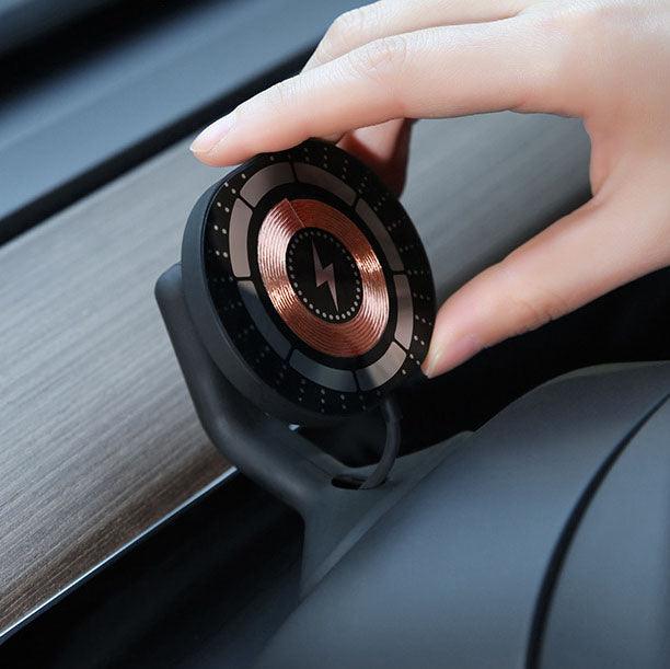 Magnetic Wireless Charger Mount for Tesla Model 3/Y | Magsafe Steering Wheel Phone Holder with Fast Charging (2017-2024) - Evooor