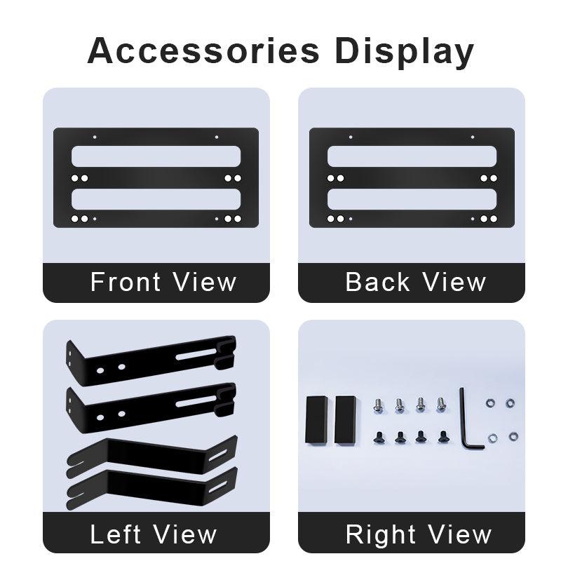 Model 3/Y No Drill Front License Plate Frame-Adjustable Movable License Plate Holder, License Plate Mount For Tesla(2017-2024) - Evooor