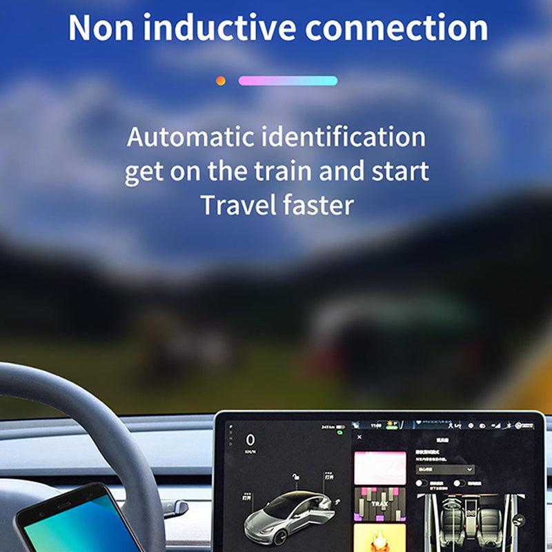 2024 Tesla Model 3/Y (2018-2024) Wirelessly Connect Apple Carplay on Tesla Main Screen ( iOS 10+/Android 11+) - Evooor