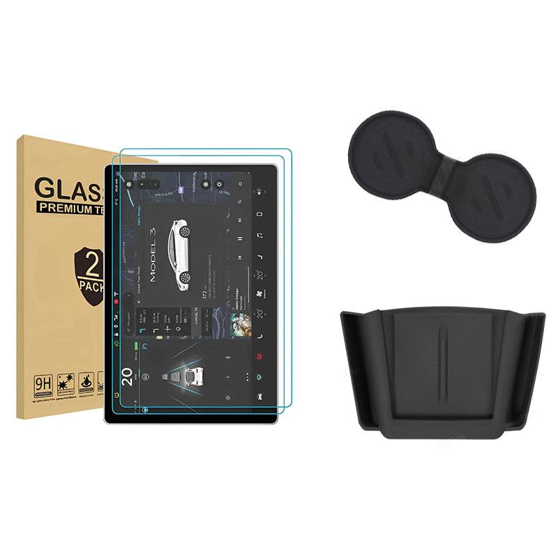 2024 Tesla Model 3 Highland Center Console Organizer Tray Designed For Armrest Storage Box Cup pad Wireless charging pad Set - Evooor